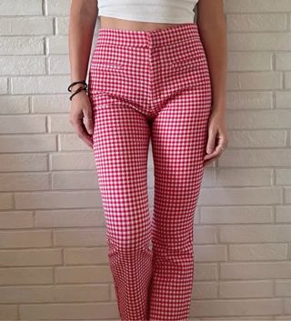 Pantalón cuadros vichy Zara