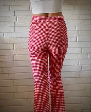 Pantalón cuadros vichy Zara