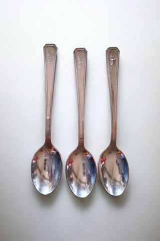 Set 3 cucchiaini vintage Lavazza silver plated
