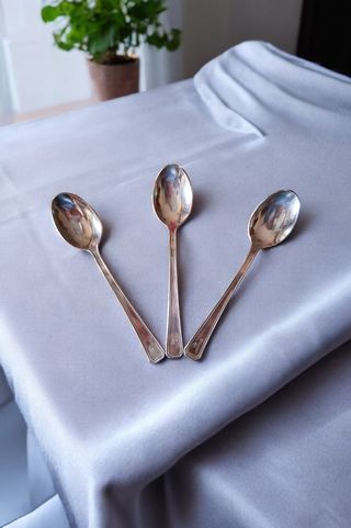 Set 3 cucchiaini vintage Lavazza silver plated