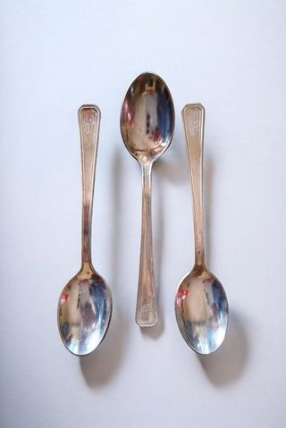 Set 3 cucchiaini vintage Lavazza silver plated