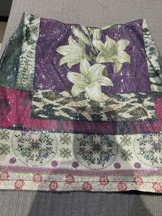 Minifalda lentejuelas patchwork