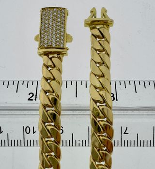 CADENA CUBANA ORO 18 QUILATES CIERRE CIRCONITAS