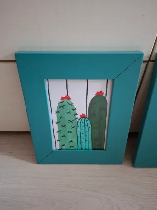 Cuadros decorativos cactus lote 15 euros