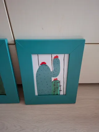 Cuadros decorativos cactus lote 15 euros