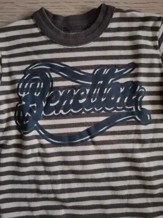 Maglietta righe con scritta