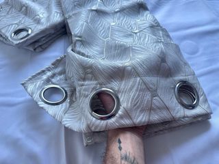 2 Tende Ophelia Coprente 130x275 Beige/Argento