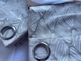 2 Tende Ophelia Coprente 130x275 Beige/Argento