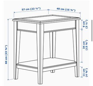 Mesa auxiliar Ikea cristal y madera