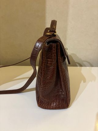 Borsa Furla Coccodrillo Marrone