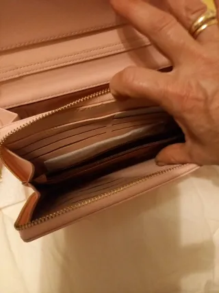 Bolso Monedero Nuevo Azul y Rosa