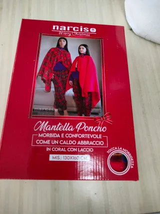 Mantella Poncho Narciso Natale Donna M
