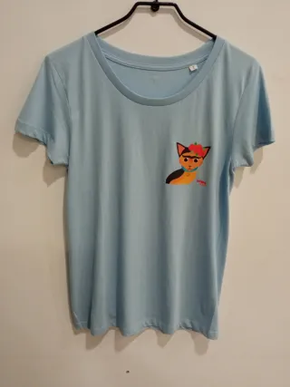 Camiseta mujer azul cielo