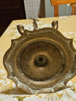 Lampada a olio in ottone stile fiorentino