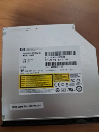 Lector DVD Grabador SATA HP GU40N
