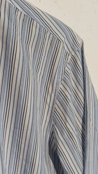 Pedro del Hierro Camisa Cuello Mao Rayas