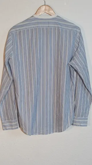 Pedro del Hierro Camisa Cuello Mao Rayas