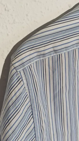 Pedro del Hierro Camisa Cuello Mao Rayas