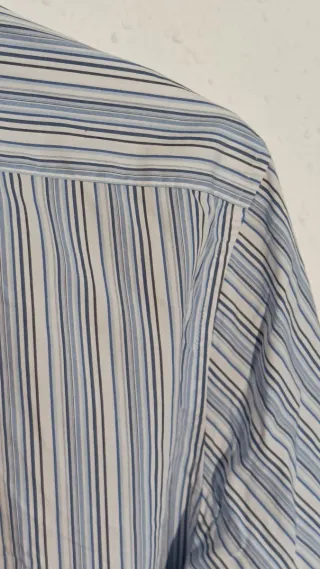 Pedro del Hierro Camisa Cuello Mao Rayas