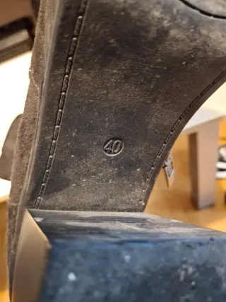 Botines Mustang Negros Tacón y cuña