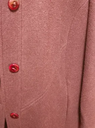 Cappotto in tessuto da donna taglia 50 colore melanzana