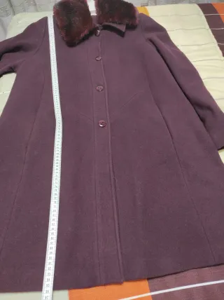 Cappotto in tessuto da donna taglia 50 colore melanzana