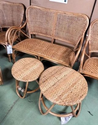 Set de muebles de jardín Sofá, 2 Sillas y 2 Mesas