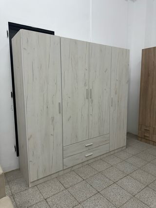 Armario 4 puertas Artico-Roble y blanco NUEVOS