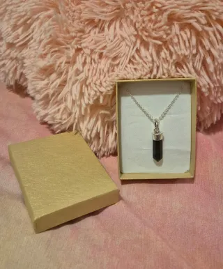 Colgante Labradorita Plata Cadena 45cm