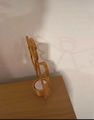 Luminária Anjo Dourado com Vela LED