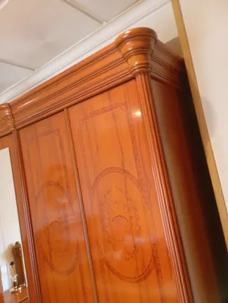 Armario 6 puertas madera con espejos