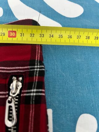 Leggings Zara Tartán Rojo Talla XS