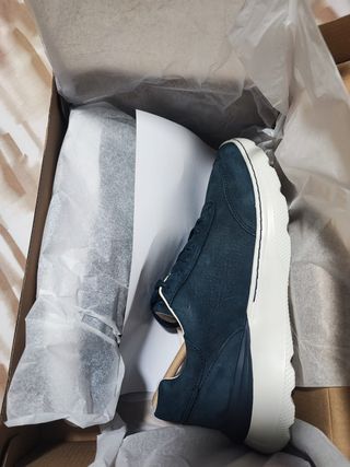 Zapatillas Clarks Sprint Lace Nobuk Azul Marino