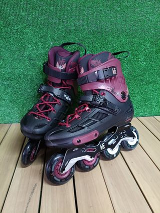 Patines KRF FRS Angel 4x80 negro y burdeos 42