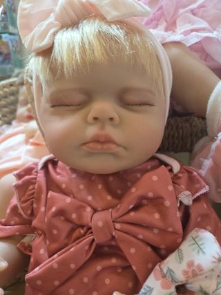 Muñeca Reborn Vinilo Cuerpo Completo con pelo