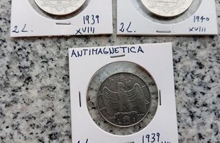 5 pezzi Lire Antimagnetiche Vittorio Emanuele III