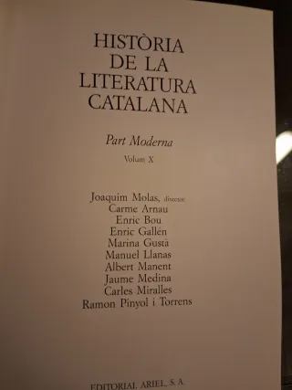 Història de la literatura catalana 10