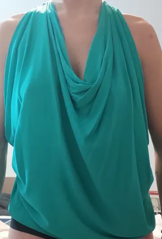 Top Versace Turquesa