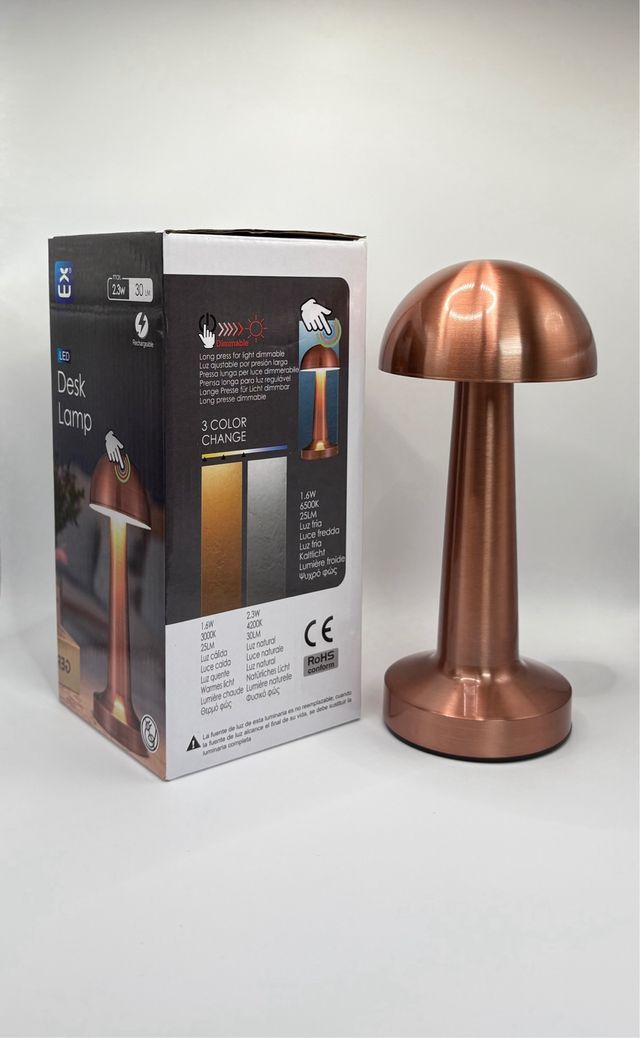 2 Lámparas LED Táctiles Recargables