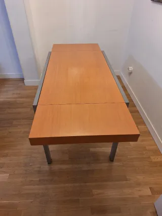 Mesa de comedor extensible madera y metal