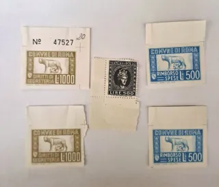 Lotti Francobolli Comunali Roma