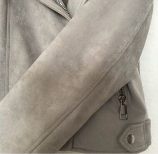 Chaqueta River Island efecto piel gris