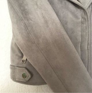 Chaqueta River Island efecto piel gris