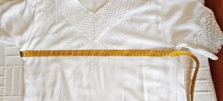 Top asimétrico blanco talla única