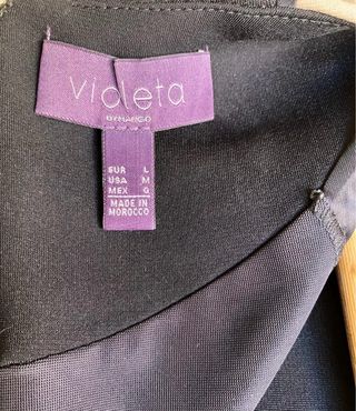 Vestido Mango Beige y Negro