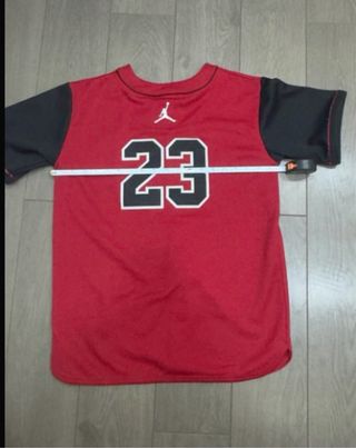 Camisa Jordan Béisbol Roja y Negra 13/16 años
