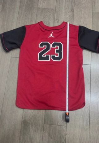 Camisa Jordan Béisbol Roja y Negra 13/16 años