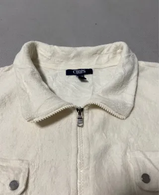 Stylish White Fleece Vest by Chaps Sport | XL | Pr