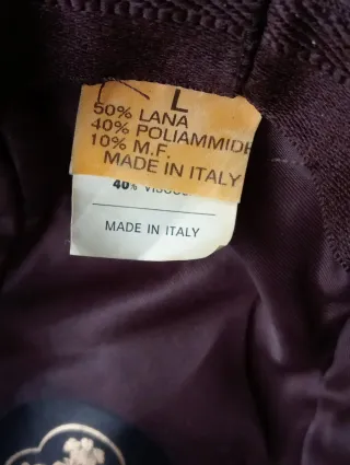 Cappellino lana vintage beige/marrone