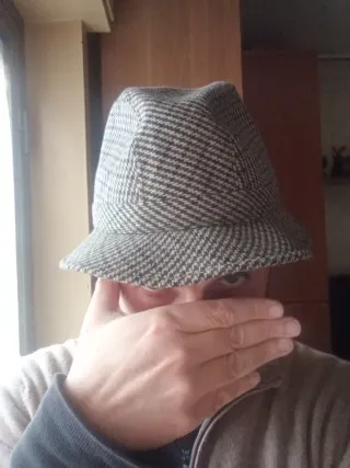 Cappellino lana vintage beige/marrone